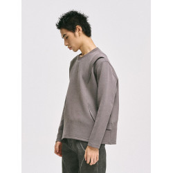 CATSSTAC太空棉活頁重磅長袖男2024秋cleanfit寬松簡約設計打底衫