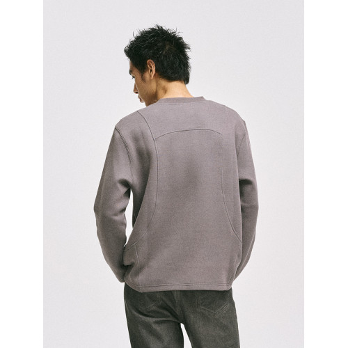 CATSSTAC太空棉活頁重磅長袖男2024秋cleanfit寬松簡約設計打底衫