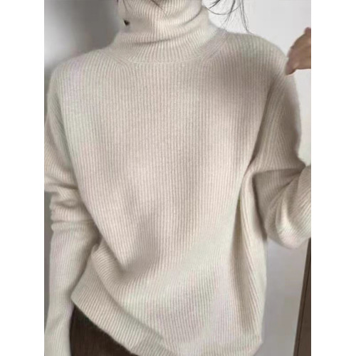 秋冬新款高領套頭加厚長袖羊毛針織打底衫純色休閒百搭羊絨毛衣潮