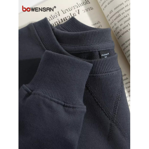 潮牌重磅衛衣男士2025年新款春秋冬季純棉寬松毛圈圓領打底衫男款