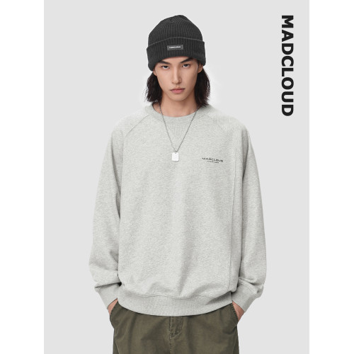 MAD官方 | Madcloud美式休閒高街春秋打底衫套頭衫潮牌圓領衛衣男