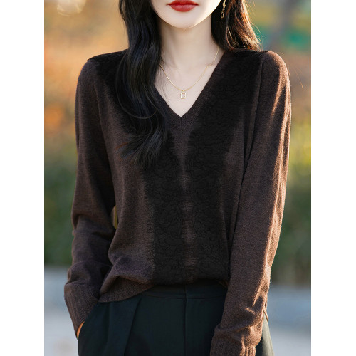 胖mm春秋大碼女士毛衣遮肚子顯瘦v領上衣2025新款內搭針織打底衫