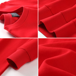 健康布春秋季衛衣男圓領針織套頭潮學生落肩寬松百搭情侶打底衫