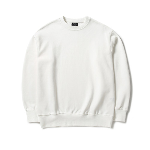 健康布春秋季衛衣男圓領針織套頭潮學生落肩寬松百搭情侶打底衫