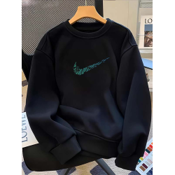 唐獅集團旗下DESSO重磅純棉衛衣男2025春秋季新款情侶圓領打底衫