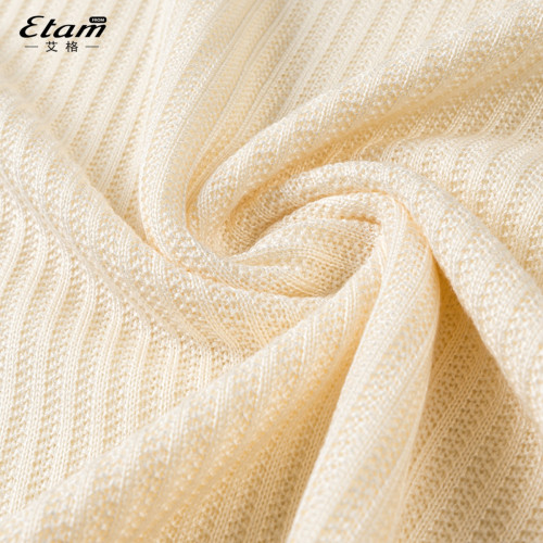 艾格2025年夏季新款純色短袖針織衫女百搭打底衫圓領時尚氣質上衣