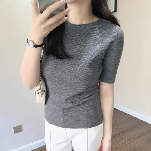 120S精紡100%羊毛德國進口敭子紗針織打底衫女舒適顯瘦透氣