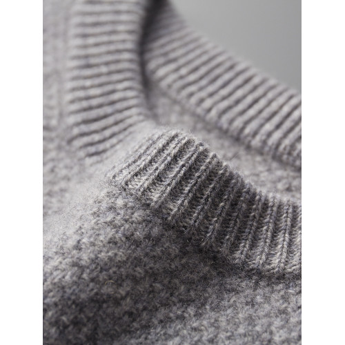 三股加厚羊絨衫男100%純山羊絨衫圓領冬季新款保暖針織毛衣打底衫