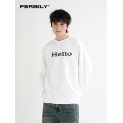 美式高街重磅純棉衛衣男春秋季新款休閒寬松圓領上衣潮牌打底衫