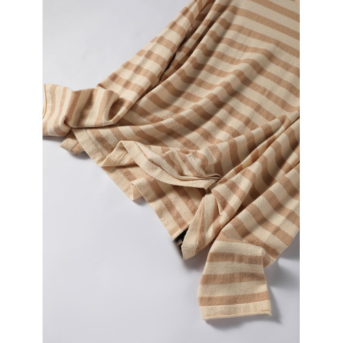 江南倉||品牌折釦經典條紋圓領針織衫女秋冬款長袖軟糯羊毛打底衫