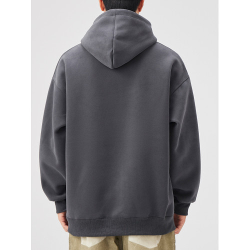 JYUM純色連帽衛衣男2025新款春秋季休閒寬松打底衫上衣情侶外套