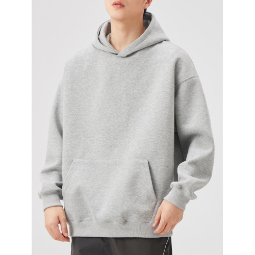 JYUM純色連帽衛衣男2025新款春秋季休閒寬松打底衫上衣情侶外套