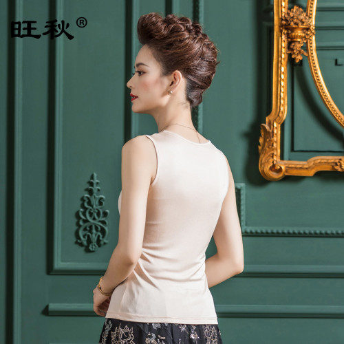 真絲背心女內搭無袖純色桑蠶絲吊帶打底衫可外穿寬肩絲綢顯瘦上衣