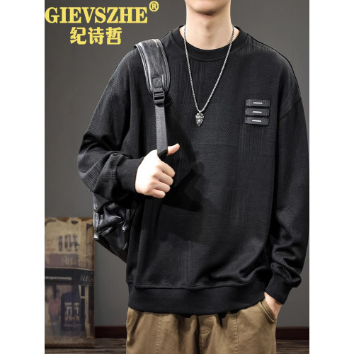 紀詩哲春秋季2025新款重磅長袖衛衣男寬松潮牌打底衫圓領上衣 紀詩哲春秋季2025新款重磅長袖衛衣男寬松潮牌打底衫圓領上衣
