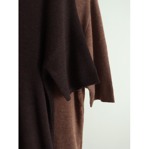 秋季新款純色高領短袖針織打底衫毛衣寬松修身套頭彈力百搭女上衣