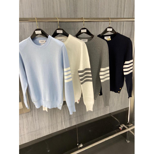 TB四杠純棉套頭毛衣圓領針織衫情侶款ins學院風祖馬龍長袖打底衫