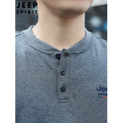 JEEP SPIRIT 吉普衛衣男士春秋季套頭大碼舒適大氣休閒百搭打底衫
