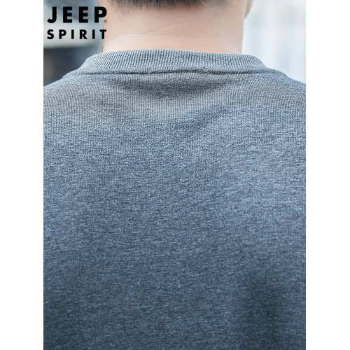 JEEP SPIRIT 吉普衛衣男士春秋季套頭大碼舒適大氣休閒百搭打底衫