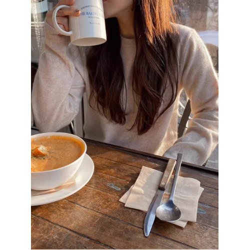 100%不起球羊毛衫女圓領套頭寬松羊毛衫短款百搭針織打底衫毛衣