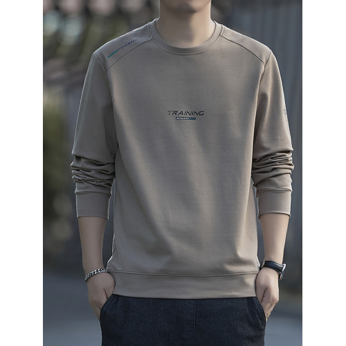 花花公子2025新款圓領衛衣男士寬松休閒長袖上衣服潮流純棉打底衫