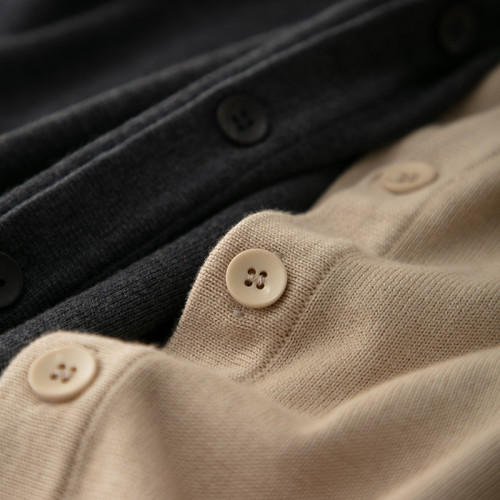 妙演心空中性春秋款中開棉製線衫男女可穿毛衣打底衫休閒中開線衣