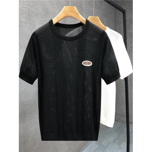 歐美『設計風』匠心製作！透氣薄款短袖圓領針織衫男士內搭打底衫