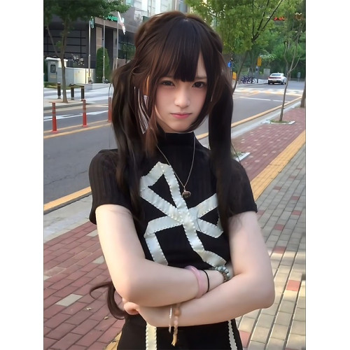 日系復古辣妹黑色高領針織衫女夏季新款修身顯瘦百搭打底衫上衣潮