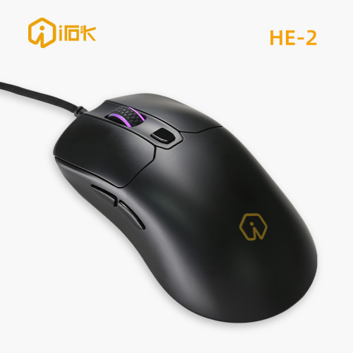 艾石頭HE2電競滑鼠有線輕量化中手大手滑鼠人體工學辦公遊戯專用