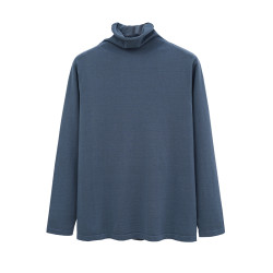 原單好貨 正16針 高支棉100% 堆堆領毛衣女士薄款內搭針織打底衫