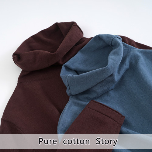 原單好貨 正16針 高支棉100% 堆堆領毛衣女士薄款內搭針織打底衫