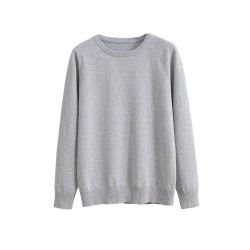 全棉原單貨  純色圓領毛衣女士薄款秋冬季內搭針織打底衫寬松