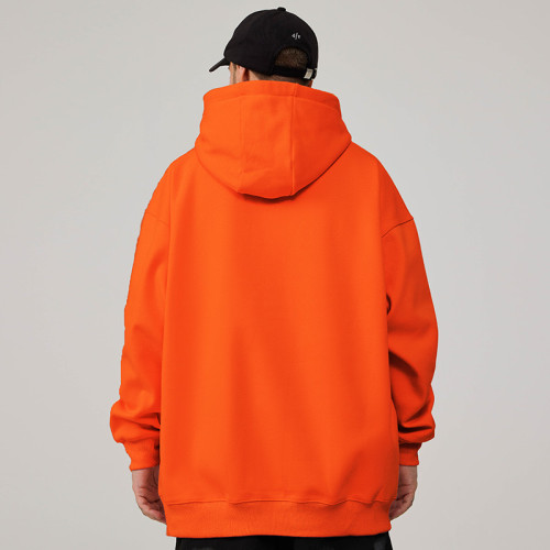 2025帽衫簡約純色寬松加絨加肥加大連帽衛衣男大碼男裝打底衫春秋