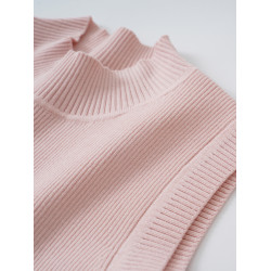 48S棉  純棉半高領針織背心女薄款內搭套頭無袖針織打底衫修身型