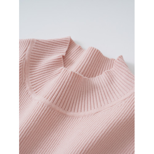 48S棉  純棉半高領針織背心女薄款內搭套頭無袖針織打底衫修身型