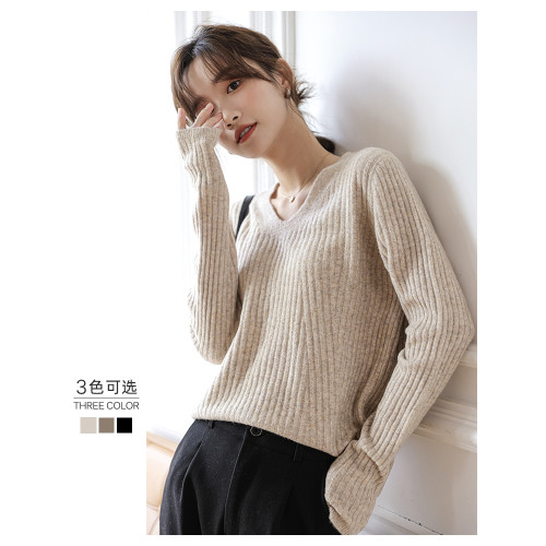 V領羊毛衫女2025年秋冬新款寬松內搭毛衣長袖針織打底衫顯瘦上衣