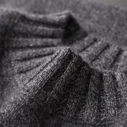 三股加厚保暖100%純山羊絨衫男半高領扭花毛衣輕奢男裝針織打底衫