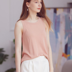 寶藏英國設計師格調！萬搭基礎系有機棉工字圓領背心無袖打底衫