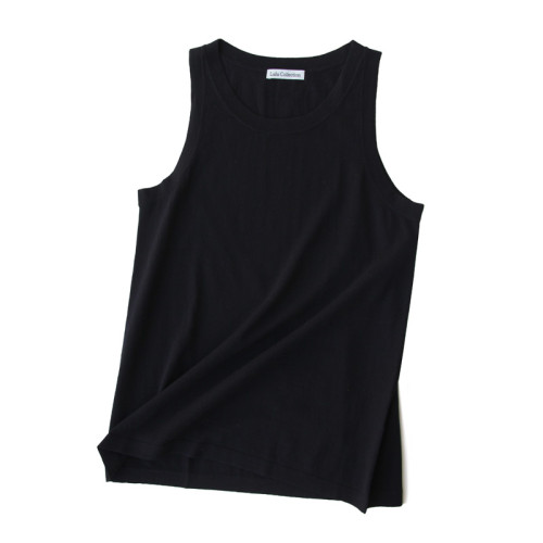 寶藏英國設計師格調！萬搭基礎系有機棉工字圓領背心無袖打底衫