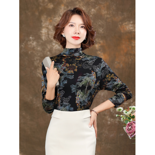 超細100純羊毛打底衫女澳毛內搭秋冬貴夫人洋氣針織衫長袖毛衣薄