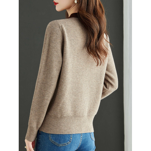 假兩件上衣女春秋2025新款紅色毛衣大碼蛇年本命年衣服針織打底衫