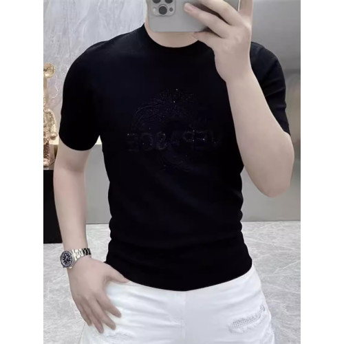 男士潮牌短袖針織衫2025春夏新款套頭打底衫圓領休閒高級半袖毛衣