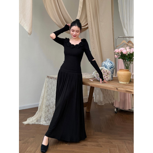 sorozien芍子【莫氏蘭套裝】原創復古內搭針織打底衫上衣半裙套裝