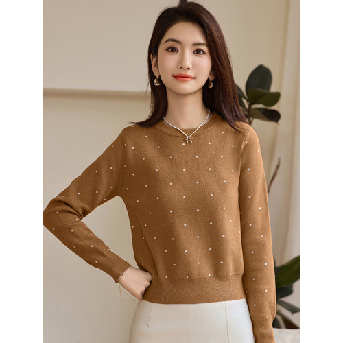 套頭短款毛衣女2025春季新款內搭打底衫小個子氣質上衣長袖針織衫