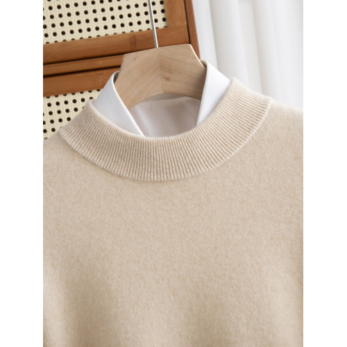 秋冬新款男士純羊毛衫圓領長袖毛衣寬松大碼中青年針織羊絨打底衫