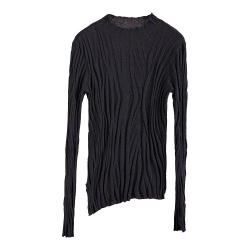 日著原創設計針織打底衫2025秋冬季新款高領紋理彈力親膚修身上衣