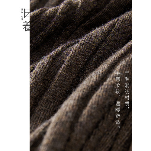 日著原創設計針織打底衫2025秋冬季新款高領紋理彈力親膚修身上衣