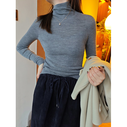 7色“天衣無縫”德國敭子super140s精紡秋冬高領羊毛針織打底衫女