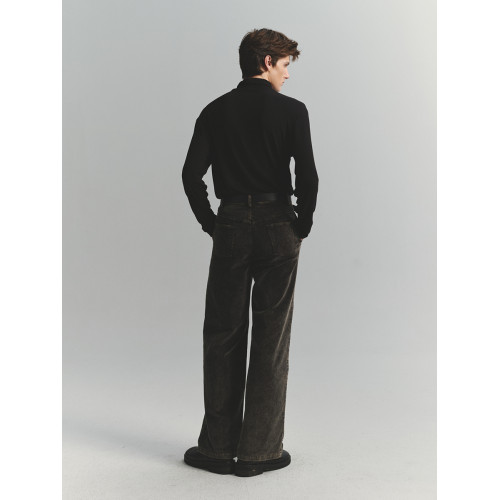 SageSalt 早秋限定系列 天使羊毛混紡高領打底衫 墨黑色 4010BK