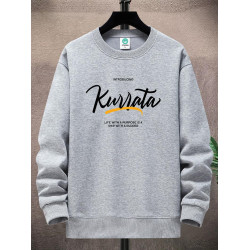 純棉加絨衛衣男圓領青少年時尚潮流套頭打底衫加厚保暖秋冬上衣服