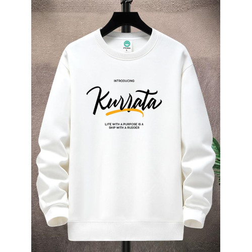 純棉加絨衛衣男圓領青少年時尚潮流套頭打底衫加厚保暖秋冬上衣服